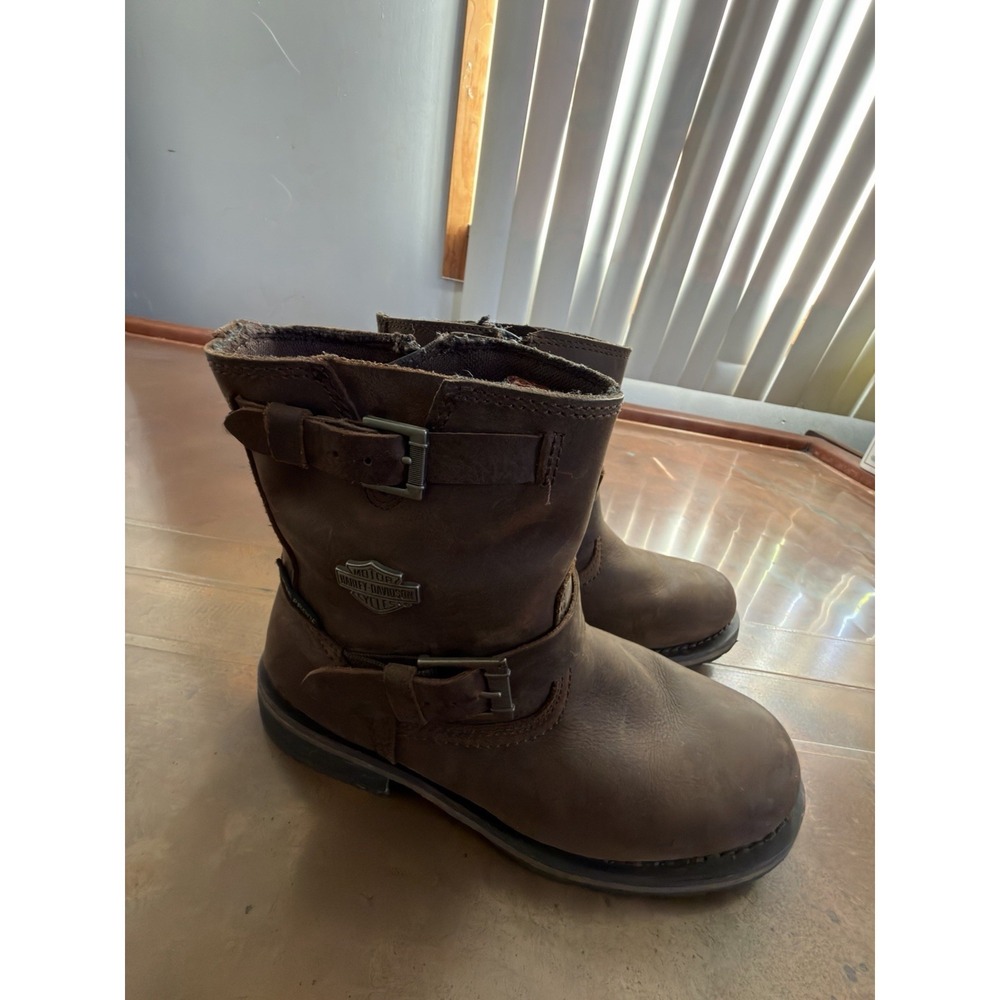 Harley-Davidson Women's Size 9 Brown Leather Waterproof Motorcycle Boots D87158 - Picture 9 of 12